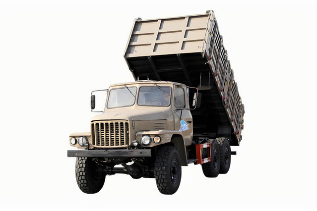 Caminhão basculante especial off-road EQ2082_DF Caminhão basculante clássico 240 com tração nas seis rodas e 170 cavalos de potência_ Canhão de aço pequeno de 2,5 toneladas 6 * 6 transporte de engenharia clássico 25Y