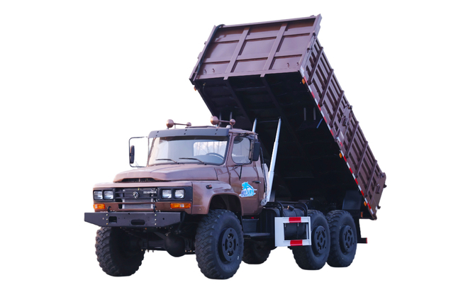 Balde basculante 190 cavalos de potência EQ2100E6D_Tração nas seis rodas 245 pontas 140 veículo de transporte especial_6 × 6 novo despejo de veículo militar clássico especial off-road de cabeça longa