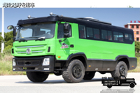 210 cavalos de potência DF Chassi EQ2070 modificado off-road Ônibus_4 × 4 off-road exclusivo para cada vila_Configuração de ônibus grande com tração nas quatro rodas e 25 lugares
