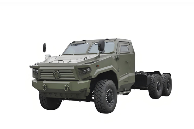 EQ5096MCTSS chassi de proteção_distância entre eixos estendida de categoria II com tração nas seis rodas DF cotação de chassis_vendas de veículos blindados de proteção 6×6