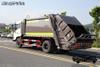DFCaminhão de lixo de compressão 4 × 2 de cabeça chata_190 cavalos de potência e 14 metros quadrados de caminhão de saneamento_12 toneladas fabricante de caminhão de limpeza de lixo de uma fileira e meia