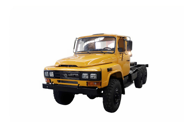 Grande canhão de aço pequeno de 2,5 toneladas de vidro EQ2082 chassi_nova corDFcaminhão off-road 240 configuração de 170 cavalos_6 * 6 chassi de veículo especial clássico 25Y