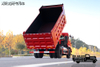 Caminhão basculante semi-dedicado de 210 HP 4×2DF linhas_5 toneladas na dianteira e 13 toneladas na traseira caminhão de transporte de terra, pedra e areia_caminhão basculante para transporte de terraplenagem e minério no canteiro de obras de lama