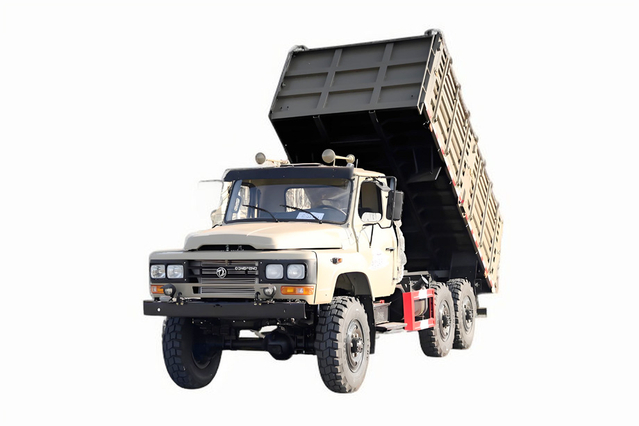Caminhão basculante especial off-road EQ2082_DF Caminhão basculante clássico com tração nas seis rodas 240 e 170 cavalos de potência_ Canhão de aço pequeno de 2,5 toneladas 6 * 6 transporte de engenharia clássico 25Y