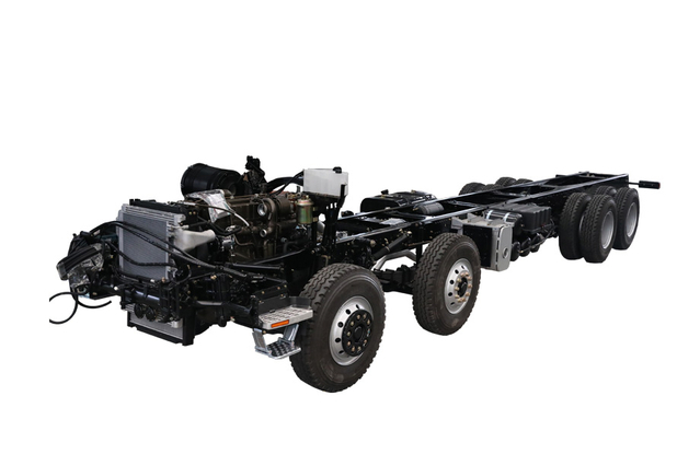Yuchai 420 / Weichai 500 HP 8 × 4 cerca de armazém Categoria III fabricante de caminhão de transporte de chassi_15/20/25/30/35/40/50/60 toneladas de vegetais e frutas de quatro eixos, gado, ovelhas e suínos plataforma de personalização de caminhões_Quatro dianteiros e oito traseiros DF cotações de veículos