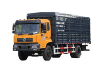 DF Fabricante de caminhão de transporte de porta traseira hidráulica 4 × 2 Yuchai 260 HP_Cummins / Weichai / Sinotruk Modificação de chassi de veículo especial off-road 4 × 4 15/10/20 toneladas cotação de exportação_Dois eixos e pneus duplos traseiros para puxar gado e ovelhas, configuração de carregamento de carga de vegetais e grãos
