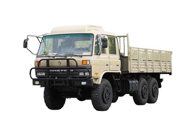 Preço do caminhão especial off-road de duas carreiras EQ2102N de 190/210 cavalos de potência com ar condicionado suspenso_Tração nas seis rodas 246 cabeça chata 153 Lasha fabricante de caminhão de transporte de terra e pedra_6 × 6 DF configuração de veículo militar clássico de carga