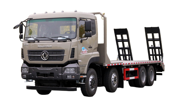Weichai 375 / Yuchai 420 / Cummins 500 cavalos de potência 8 × 4 fabricante de caminhão de transporte de mesa_15/20/25/30/35/40/50/60 toneladas de vegetais de quatro eixos, frutas, gado, ovelhas e suínos personalização de caminhões_Quatro dianteiros e oito traseiros DF cotação de caminhão de placa de escavadeira