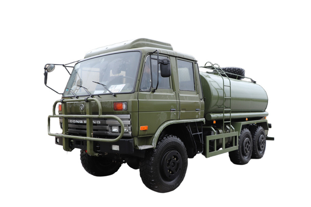 Preço de venda de 190/210 cavalos de potência EQ2102N caminhão de irrigação de água especial off-road de duas fileiras com ar condicionado suspenso_Tração de seis rodas 246 cabeça chata 153 combate a incêndios florestais abastecimento de água selvagem redução de poeira rodoviária alívio da seca área de mineração fabricante de caminhão de transporte de sprinklers_6 × 6 DF configuração de veículo de carga de veículo militar clássico