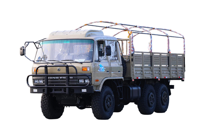 Postes de dossel removíveis com ar condicionado suspenso 190/210 cavalos de potência EQ2102N preço de venda de caminhão especial off-road de duas fileiras_tração nas seis rodas 246 cabeça plana 153 Lasha fabricante de caminhão de transporte de terra e pedra_6 × 6 DF configuração de veículo militar clássico de veículo de carga