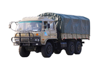 Lona removível com ar condicionado suspenso 190/210 cavalos de potência EQ2102N preço de venda de caminhão especial off-road de duas fileiras_tração nas seis rodas 246 cabeça chata 153 Lasha fabricante de caminhão de transporte de terra e pedra_6 × 6 DF configuração de veículo militar clássico de veículo de carga