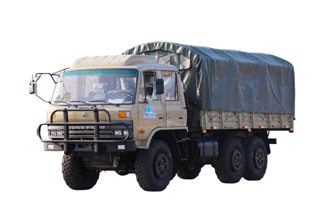 Lona removível com ar condicionado suspenso 190/210 cavalos de potência EQ2102N preço de venda de caminhão especial off-road de duas fileiras_tração nas seis rodas 246 cabeça chata 153 Lasha fabricante de caminhão de transporte de terra e pedra_6 × 6 DF configuração de veículo militar clássico de veículo de carga